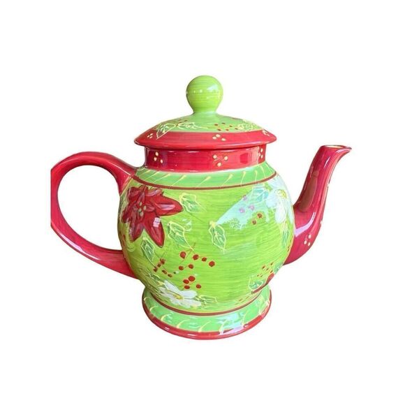 Holly Christmas 3 Pc Tea Set Romancing Provence Collections 2008 Creamer… - Picture 14 of 15